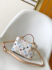 Louis Vuitton x Takashi Murakami Vanity Chain Pouch in white Monogram Multicolore 11.5 x 6.5 x 19  - 4