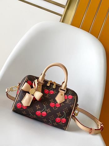 Louis Vuitton x Takashi Murakami Monogram Cerises Speedy Bandoulière 20 13.5 x 12 x 20.5 cm