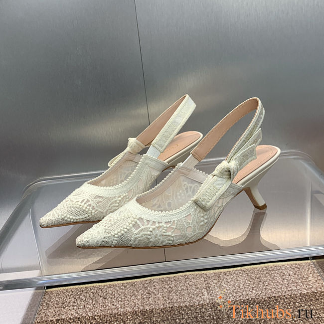 Dior J'Adior Slingback Pump in white color 6.5 cm - 1