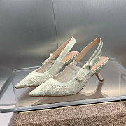 Dior J'Adior Slingback Pump in white color 6.5 cm - 1