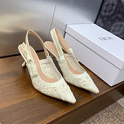 Dior J'Adior Slingback Pump in white color 6.5 cm - 3