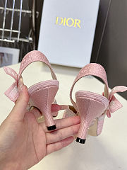 Christian Dior J'Adior slingback pumps in pink embroidered fabric 6.5 cm - 3