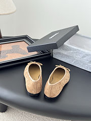  Chanel ballet flats are beige suede  - 3