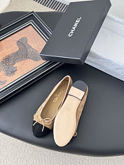  Chanel ballet flats are beige suede  - 2
