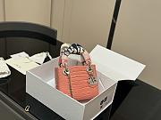 Christian Dior Small Lady Dior handbag in light pink python skin and 17 cm - 4