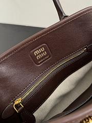 Miu Miu Aventure nappa leather bag in dark brown size 30x22x10 cm - 3