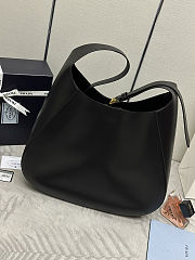 Prada Black Large Leather Top Stitch Shoulder Bag 40x30x9 cm - 4
