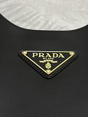 Prada Black Large Leather Top Stitch Shoulder Bag 40x30x9 cm - 6