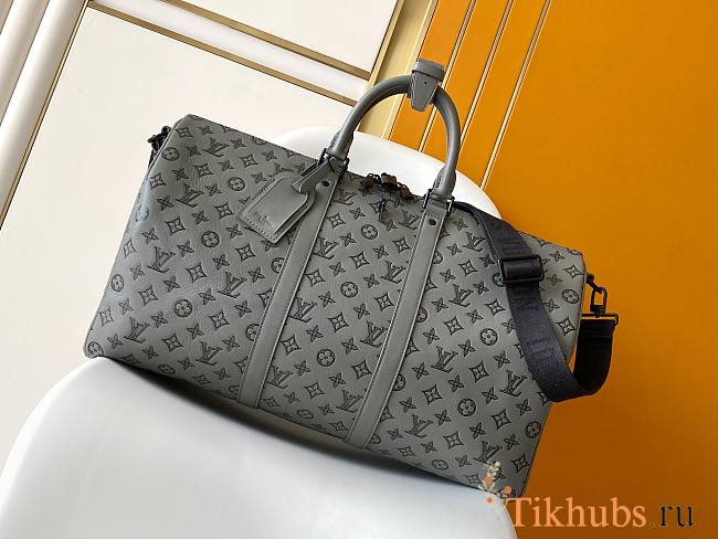 Louis Vuitton Keepall Bandoulière 50 in Monogram Shadow leather M46117 50x29x23 cm - 1