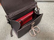 Garavani Vsling small top handle bag in dark brown 22x16x9cm - 6