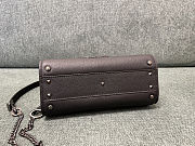 Garavani Vsling small top handle bag in dark brown 22x16x9cm - 5