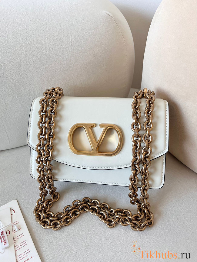 Valentino Garavani Vain shoulder bag in white color 19.5x13x7 cm - 1