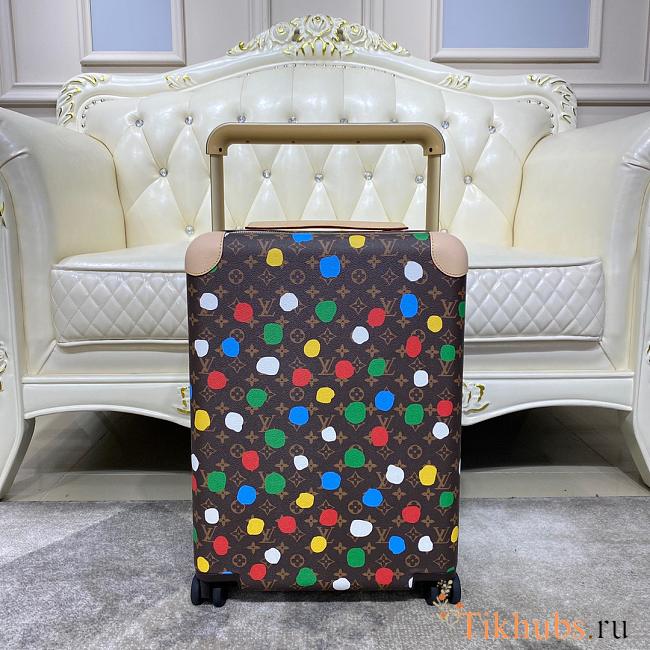 Louis Vuitton Yayoi Kusama Painted Dots Horizon Suitcase (55cm) Dark brown - 1