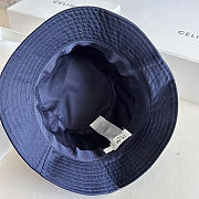 Celine bucket hat in black cotton with a white embroidered logo - 3