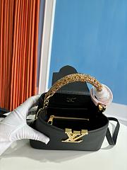 Louis Vuitton Capucines mini handbag in black with crystal-embellished logo 13.6x8x21 cm - 4