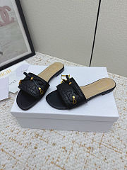 Black Dior Lady D-Lite Slides - 1