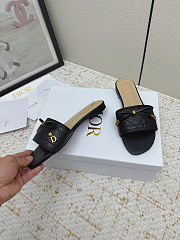 Black Dior Lady D-Lite Slides - 6