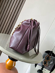 Loewe Flamenco Purse Bag Women's Shoulder Bag in Burgundy Red 30cm～20cm～10.5cm - 4