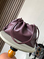 Loewe Flamenco Purse Bag Women's Shoulder Bag in Burgundy Red 30cm～20cm～10.5cm - 5