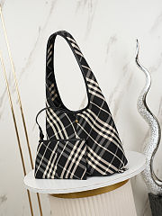 Burberry Canvas Check Large Shoulder Bag Black Calico 27.5 x 16 x 29 cm - 5