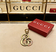 Gucci Crystal Double G Keychain Charm - 1