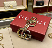 Gucci Crystal Double G Keychain Charm - 5