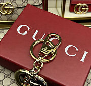 Gucci Crystal Double G Keychain Charm - 3