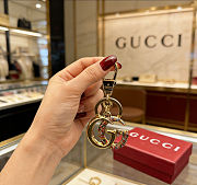 Gucci Crystal Double G Keychain Charm - 4