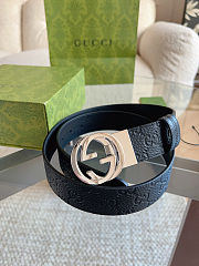 Gucci Wide Belt with Interlocking G Buckle 3.7cm - 4