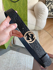 Gucci Wide Belt with Interlocking G Buckle 3.7cm - 5