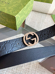 Gucci Wide Belt with Interlocking G Buckle 3.7cm - 2