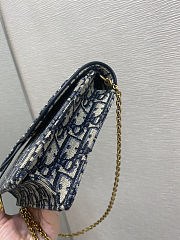  Dior Medium Saddle Pouch With Chain Crossbody Bag 22*14*4cm - 5