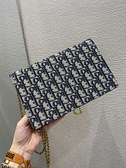  Dior Medium Saddle Pouch With Chain Crossbody Bag 22*14*4cm - 4