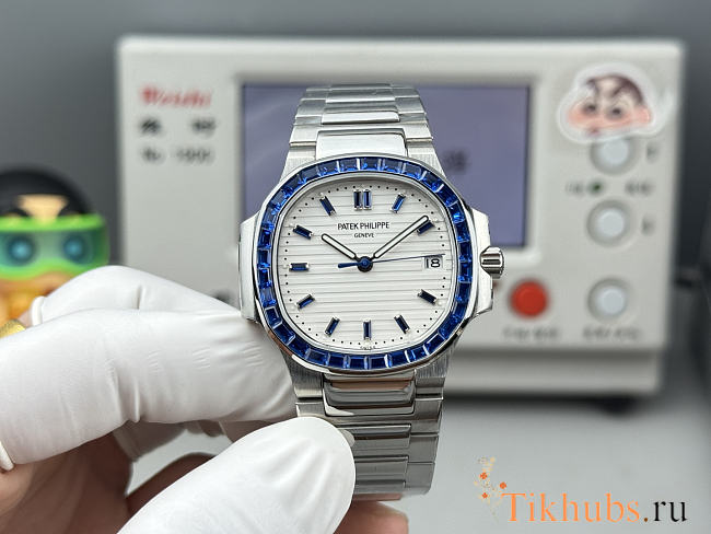 Patek Philippe Nautilus Ladies 5711 Blue Ruby Watch 35.2MM - 1