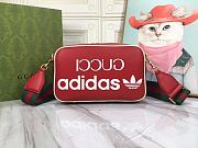 Gucci x adidas Small Shoulder Red Bag 24.5x16.5x9.5cm - 1