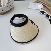 Chanel Straw Visor Hat Summer SunHat - 5