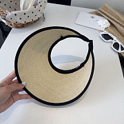 Chanel Straw Visor Hat Summer SunHat - 3