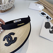 Chanel Straw Visor Hat Summer SunHat - 2