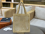 Chloe Summer Banana logsdetail Raffia Tote Yellow Bag 33*37*2cm - 3