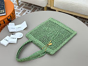 Chloe Summer Banana logsdetail Raffia Tote Green Bag 33*37*2cm  - 6