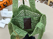 Chloe Summer Banana logsdetail Raffia Tote Green Bag 33*37*2cm  - 2