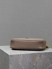 YSL Lou Camera Bag In Quilted Leather Nude Pink 18x10x5 cm - 2