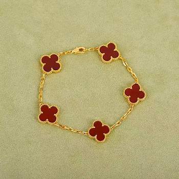Van Cleef & Arpels Vintage Alhambra Red Motifs Bracelet