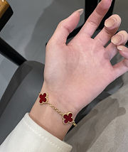Van Cleef & Arpels Vintage Alhambra Red Motifs Bracelet - 2