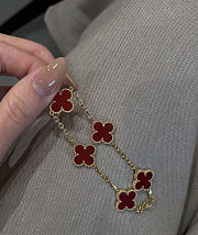Van Cleef & Arpels Vintage Alhambra Red Motifs Bracelet - 3