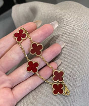 Van Cleef & Arpels Vintage Alhambra Red Motifs Bracelet - 5