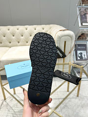 Prada Logo-plaque Crochet Woven Sliders  - 6
