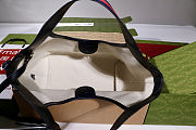 Gucci Giglio small tote bag Variation blue and white GG denim 25x20x15cm - 6