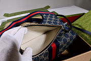 Gucci Giglio small tote bag Variation blue and white GG denim 25x20x15cm - 5