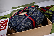 Gucci Giglio small tote bag Variation blue and white GG denim 25x20x15cm - 2